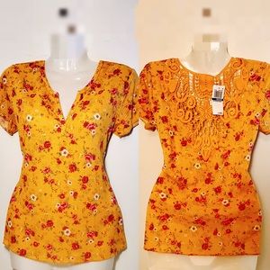 Floral outdoor beat tops.Ultra flirt NY/LA. Medium